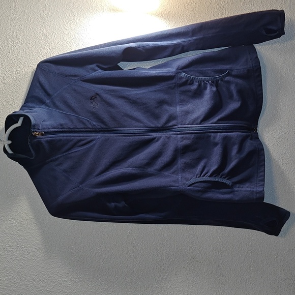 The North Face Teal front zip sweat jacket sz M - Picture 1 of 5